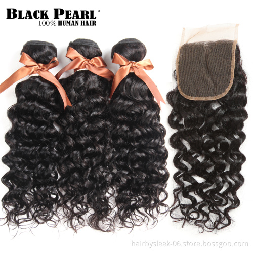 Rebecca Cheap Brazilian Remy VirginCuticle Aligned Frontal Closure Hair vendors 4x4 Water wave Swiss Lace Closure And Frontal